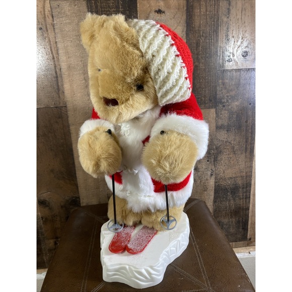 Other - Cubby Bears By Santa's Best Holiday Animation Skiing Bear Vintage 1998 Christmas